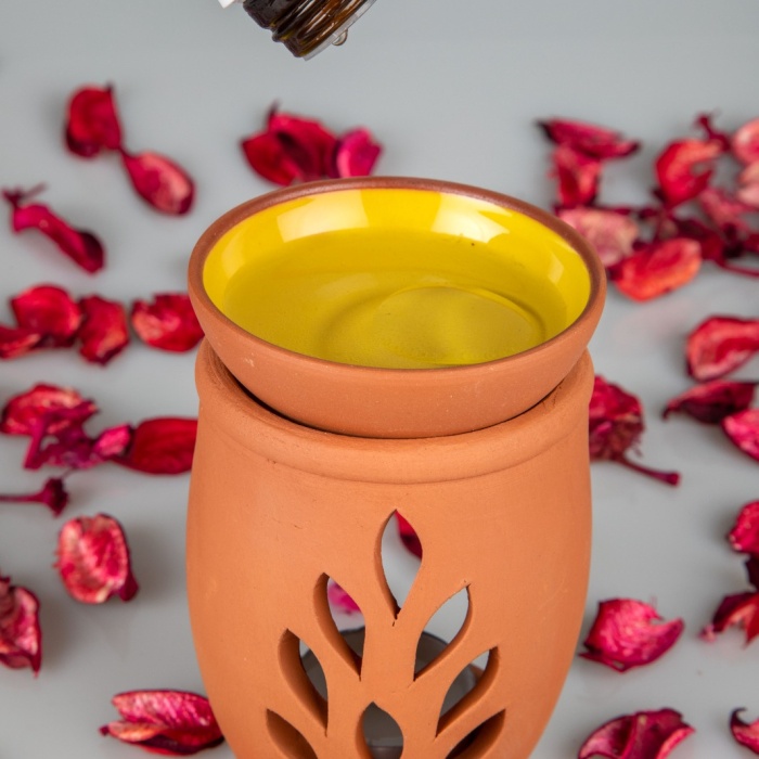 Yaşam Çiçeği El Yapımı Çömlek Buhurdanlık Tütsülük