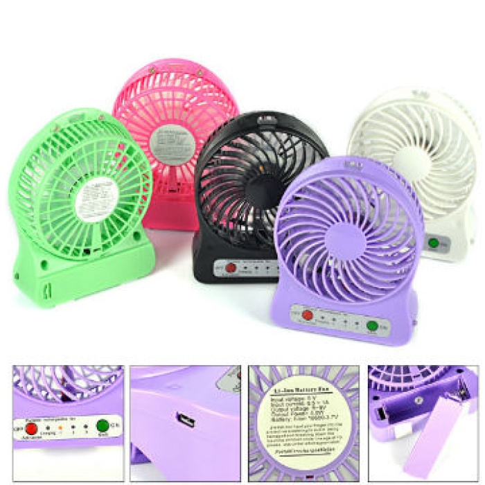 Biomak Şarjlı Taşınabilir Mini Fan - Vantilatör