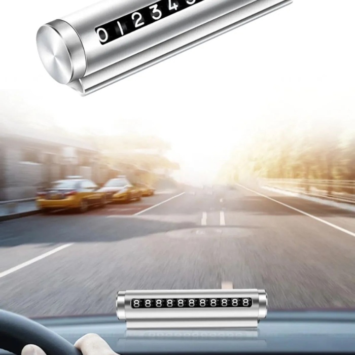 Çevirmeli Araç Içi Telefon Numaralık Çevirmeli Alüminyum Oto Park Numaratörü