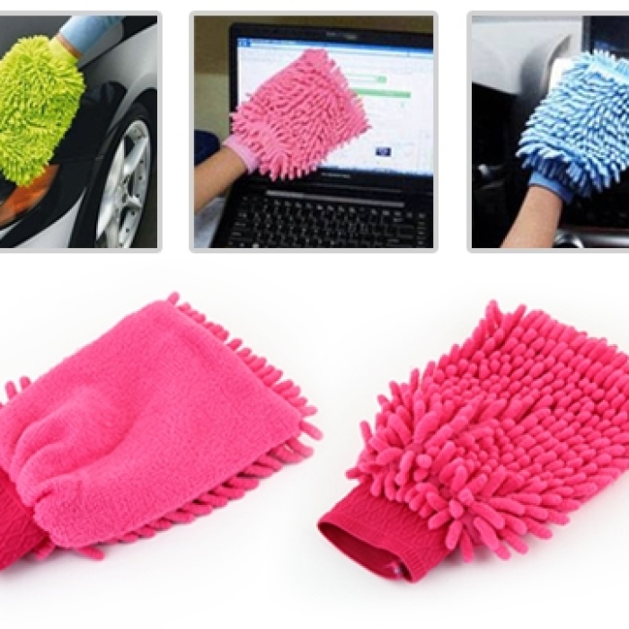 Biomak® Mikrofiber Temizlik Eldiveni - Araç Yıkama Eldiveni Oto Yıkama Temizleme Cila Eldiveni