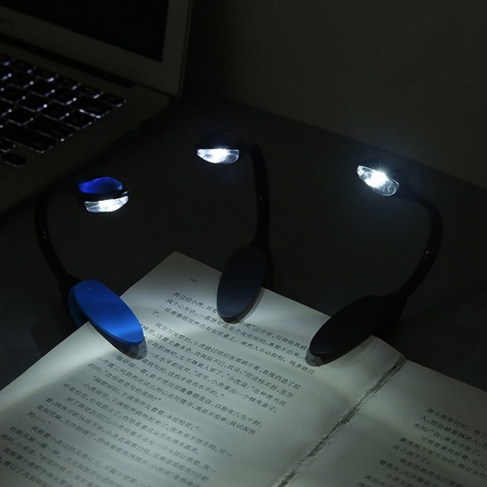 Biomak® Kitap Okuma Işığı Led Booklight Kıskaçlı Pilli Model Led Işık