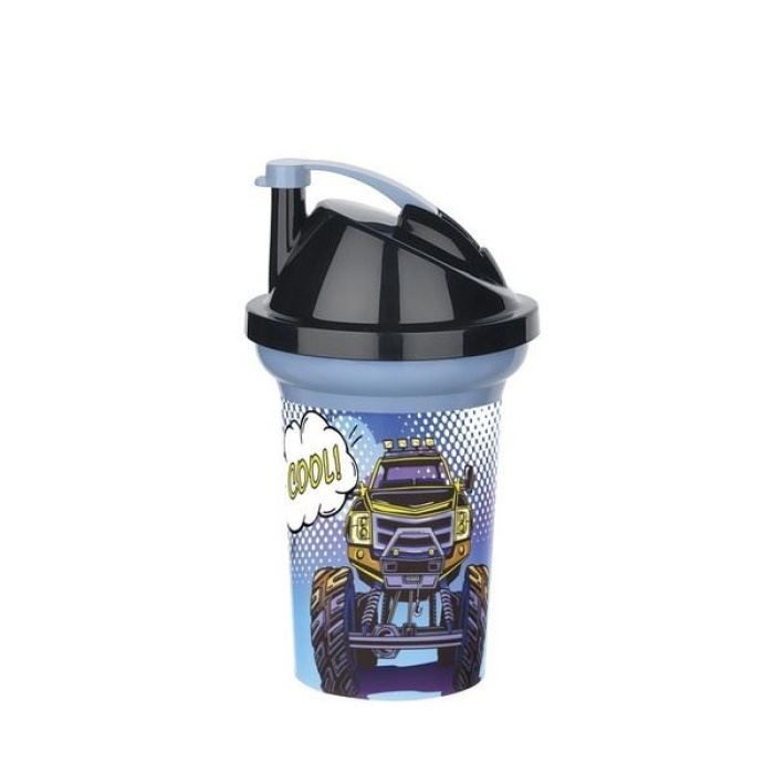 Biyomak® Tedy Pipetli Çocuk Içecek Bardağı Desenli Bardak 300ml