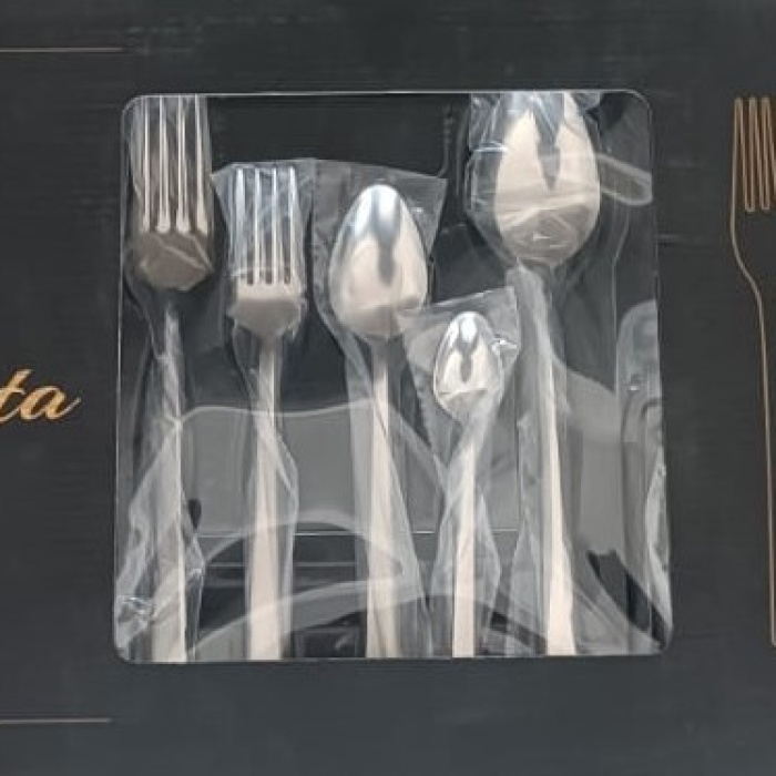 Pırlanta 30 Parça 6 Kişilik Çatal Kaşık Takımı 30 Parça Kutulu Hediyelik Çeyizlik Takım