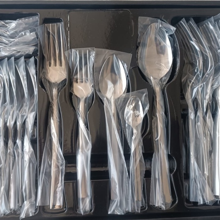 Pırlanta 30 Parça 6 Kişilik Çatal Kaşık Takımı 30 Parça Kutulu Hediyelik Çeyizlik Takım