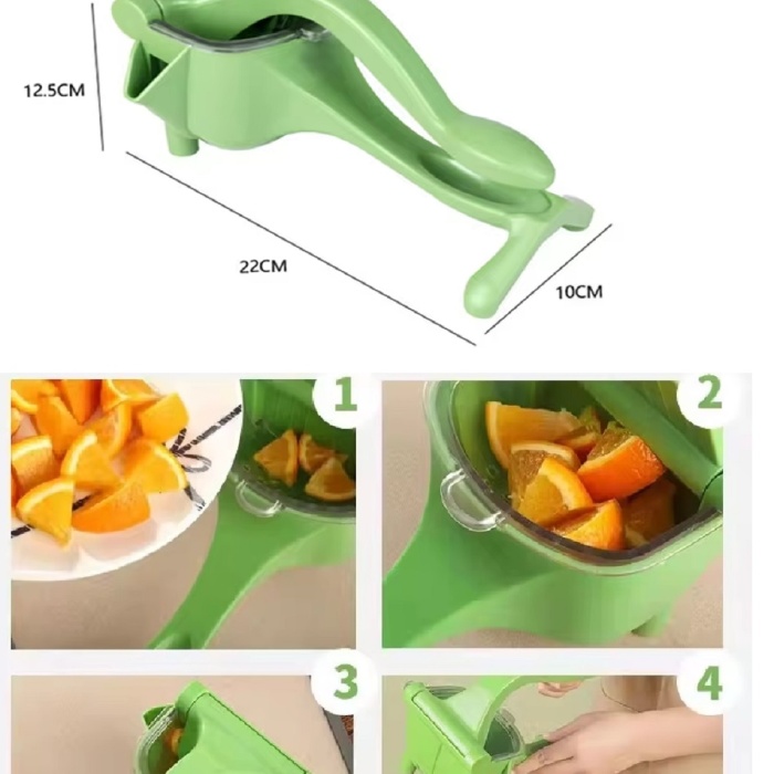 Biyomak® Manuel Plastik Meyve Portakal Karpuz Limon Sıkacağı Kollu Sebze Suyu Sıkma Limonata Aparatı Aleti