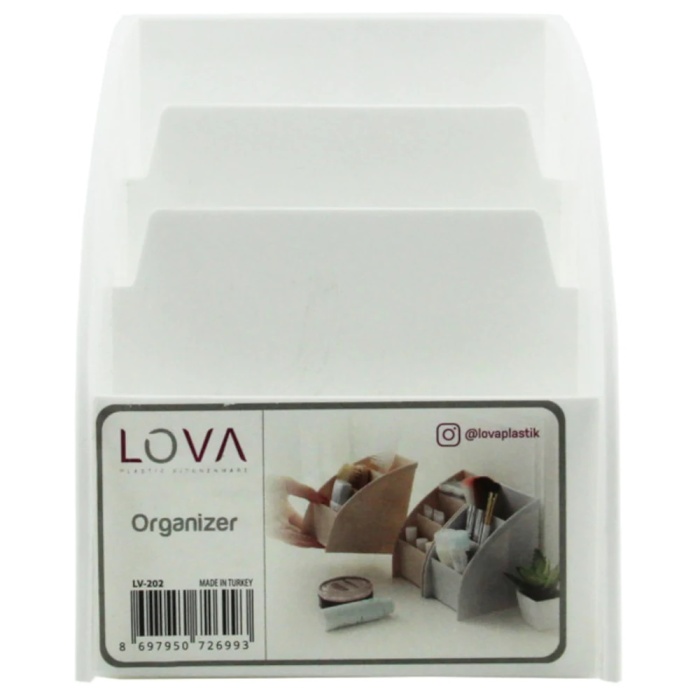 Biyomak® 3 Bölmeli Çok Amaçlı Masaüstü Organizer (3 Adet )