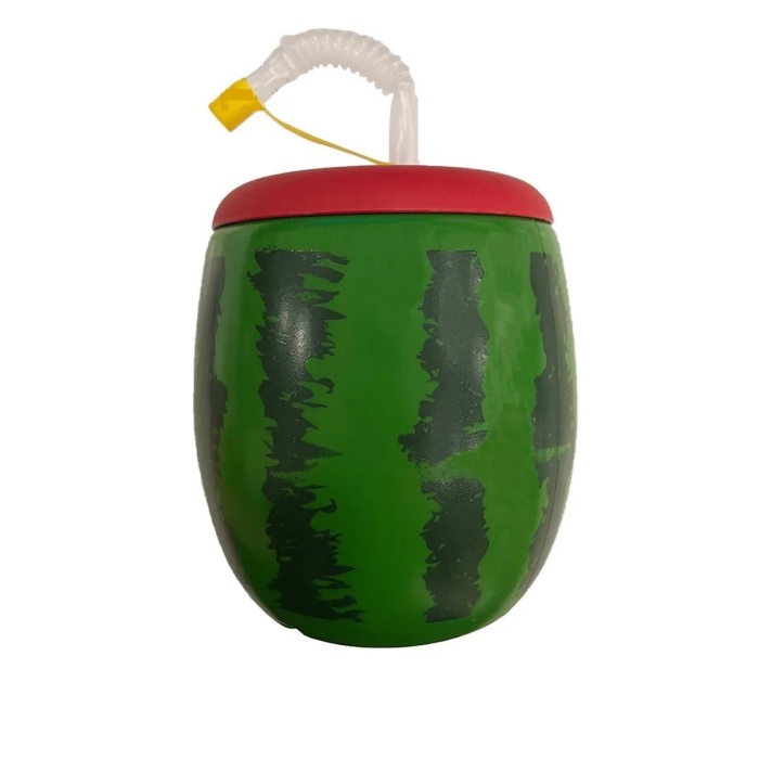 Karpuz Tasarımlı Pipetli Suluk 900 ML