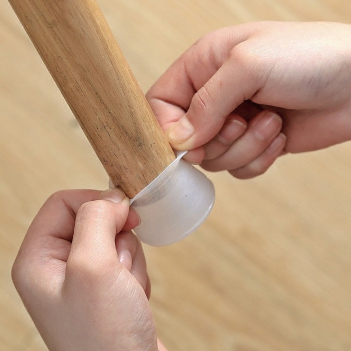 Biomak® 12 Adet Masa Sandalye Mobilya Ayağı Koruyucu Silikon Kılıf -Gürültü Emici Parke Koruyucu Silikon
