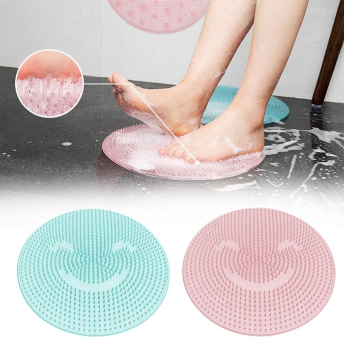 Biomak® Silikon Fırçalı Banyo Masaj Matı ve Ayaklar için Topuk Masaj Paspası