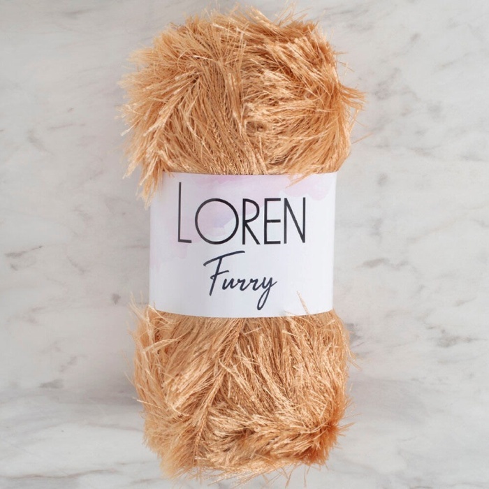 Biomak Loren Furry Bej El Örgü İpi - RF0054 - 34061