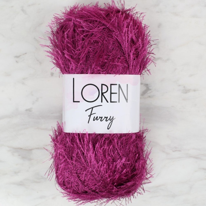 Biomak Loren Furry Mor El Örgü İpi - RF031 - 34055