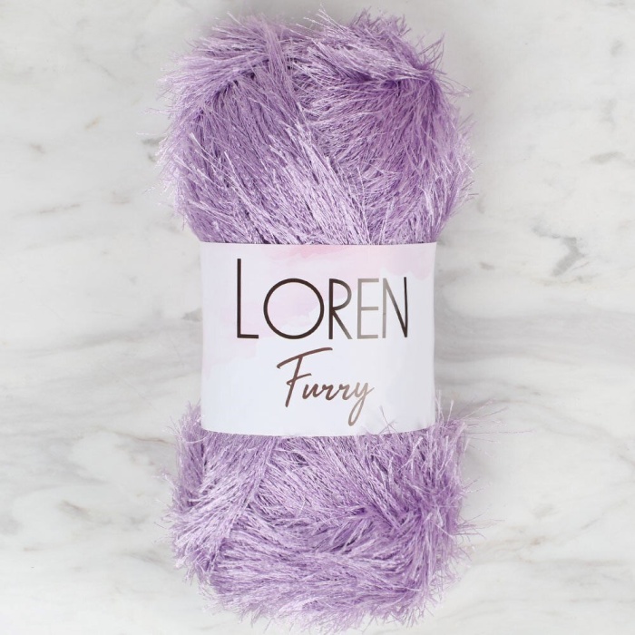 Biomak Loren Furry Lila El Örgü İpi - RF009 - 34047