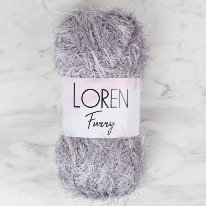 Biomak Loren Furry Gri El Örgü İpi - RF006 - 34045