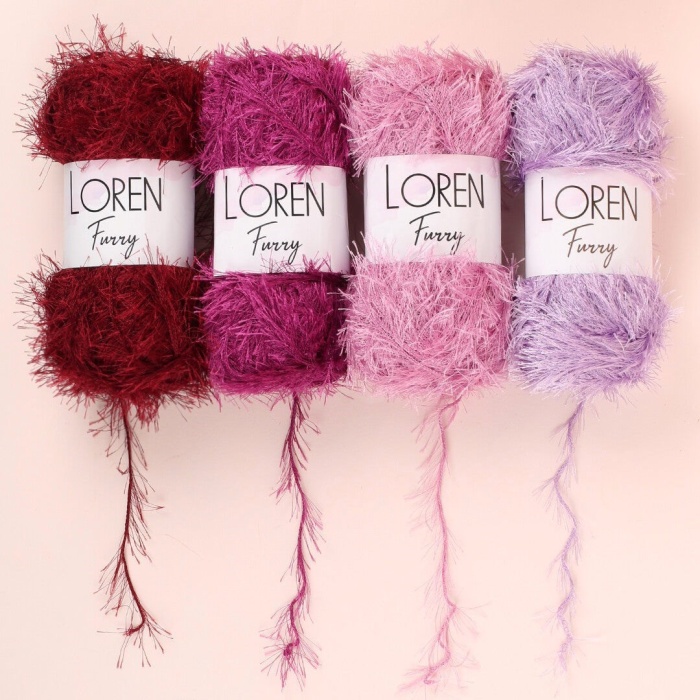 Biomak Loren Furry Lacivert El Örgü İpi - RF005 - 34044