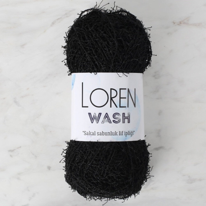 Biomak Loren Wash Siyah El Örgü İpi - R004 - 34041