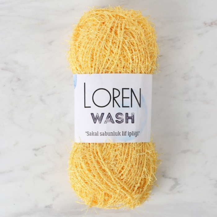 Biomak Loren Wash Sarı El Örgü İpi - R086 - 34033