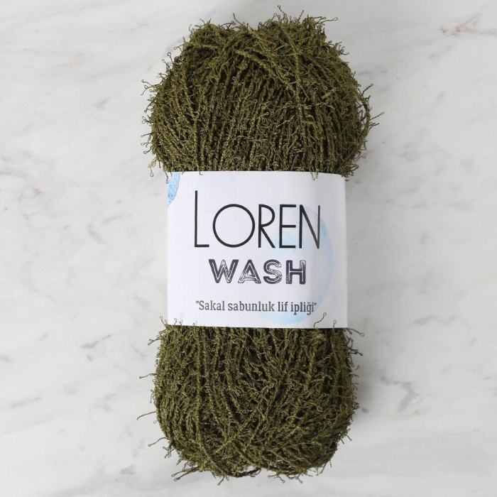 Biomak Loren Wash Asker Yeşili El Örgü İpi - R141 - 34031
