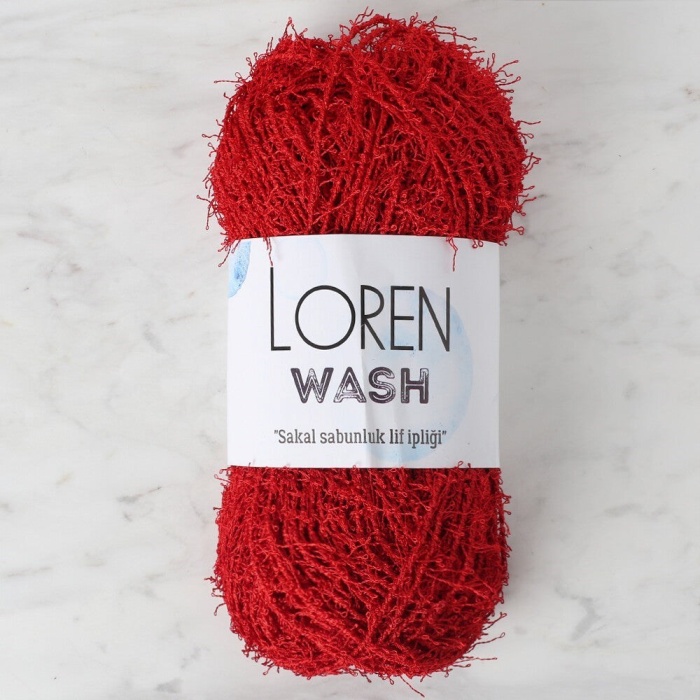 Biomak Loren Wash Kırmızı El Örgü İpi - R003 - 34027