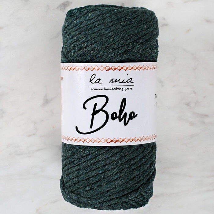 Biomak La Mia Boho Koyu Yeşil Büküm Makrome İpi - L055 - 34000