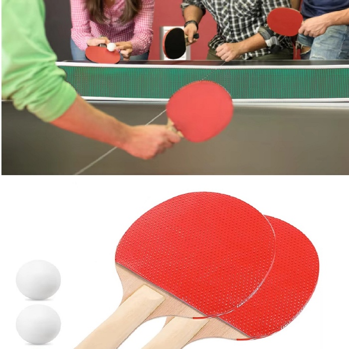 Biomak® Ping Pong Masa Tenisi Seti Tenis Raketi Seti 2 Raket + 3 Ping Pong Topu  Spor Aksesuarları