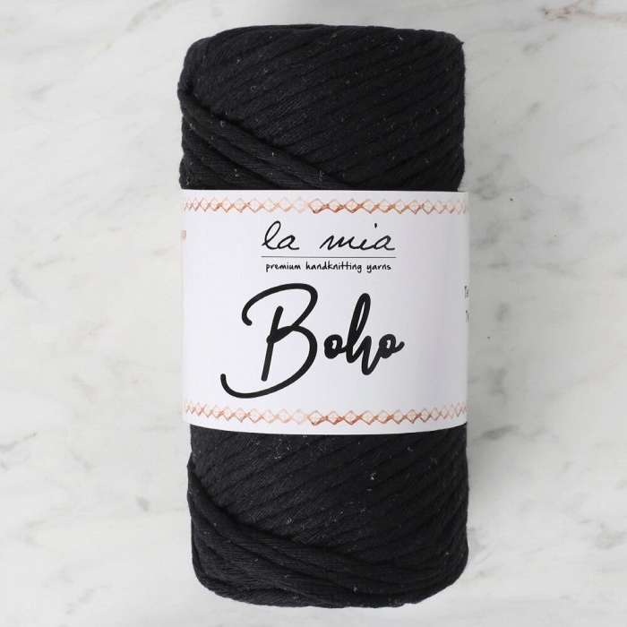 Biomak La Mia Boho Siyah Büküm Makrome İpi - L006 - 33997