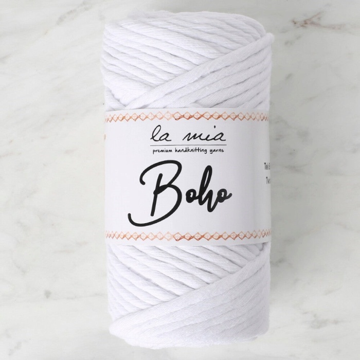 Biomak La Mia Boho Beyaz Büküm Makrome İpi - L001 - 33994