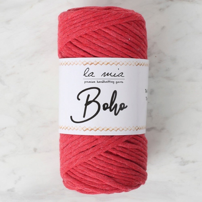 Biomak La Mia Boho Kırmızı Büküm Makrome İpi - L033 - 33990