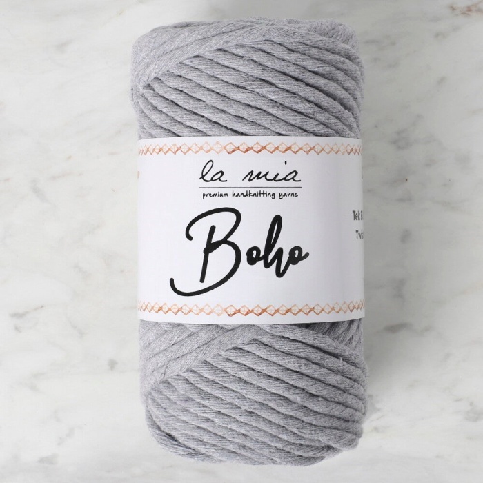 Biomak La Mia Boho Gri Büküm Makrome İpi - L031 - 33986