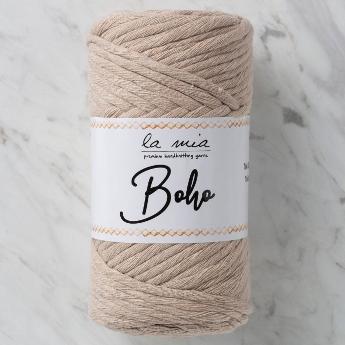 Biomak La Mia Boho Açık Bej Büküm Makrome İpi - L049 - 33984