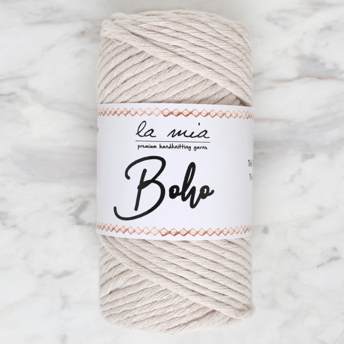Biomak La Mia Boho Krem Büküm Makrome İpi - L002 - 33983