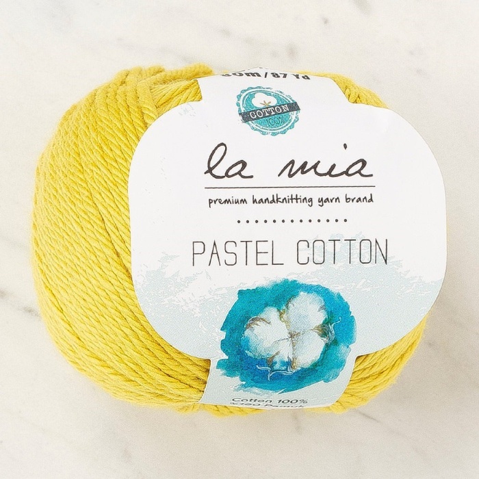Biomak La Mia Pastel Cotton Hardal Sarı El Örgü İpi - L189 - 33955