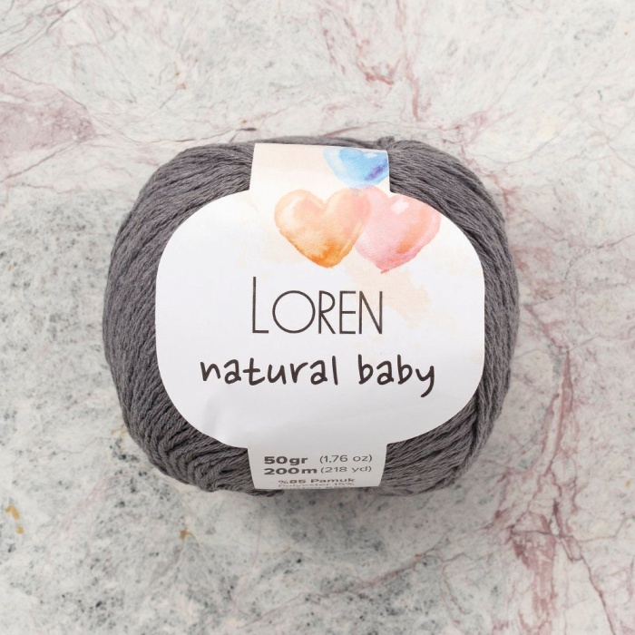 Biomak Loren Natural Baby Gri El Örgü İpi - R082 - 33946