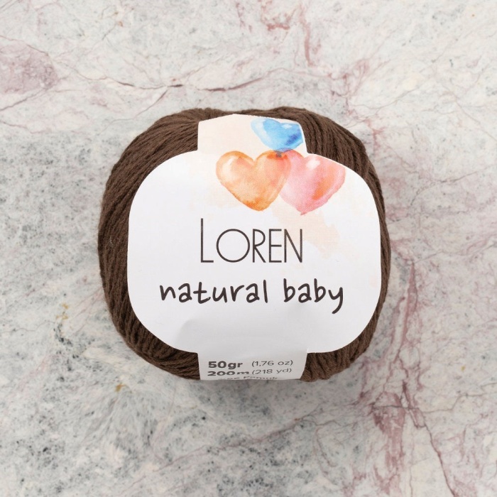 Biomak Loren Natural Baby Kahverengi El Örgü İpi - R035 - 33941