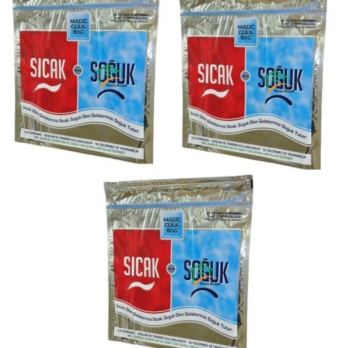 Biomak Termos Çanta - Piknik Çantası - Dondurulmuş Gıda Çantası - Büyük Boy (3 Adet)