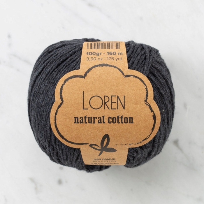 Biomak Loren Natural Cotton Füme El Örgü İpi - R081 - 33911