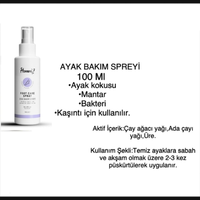 Biomak Bitkisel Ayak Koku Giderici Bakım Spreyi
