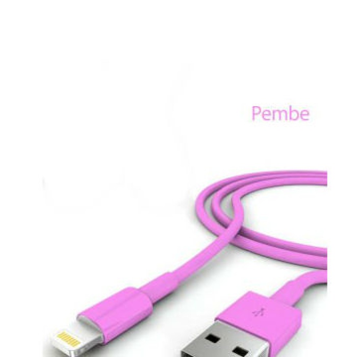 Biomak iPhone Şarj Data Kablosu - Pembe