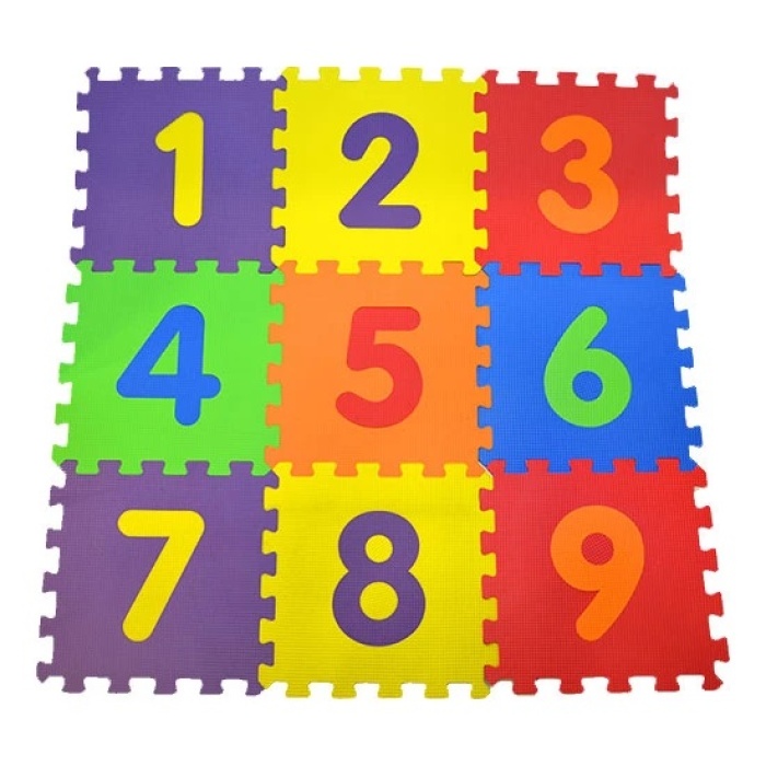 Biomak® 9 Parça Çocuk Oyun Karosu Eva Puzzle Yer Matı Sayılar Eğitici Oyun Halısı