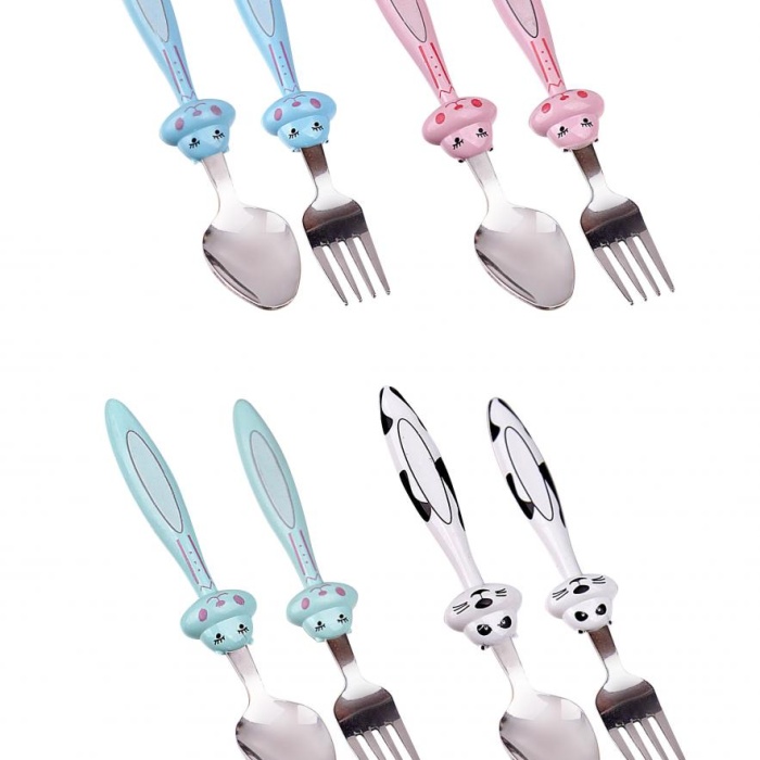 Biomak Mama Çatal Kaşık Seti - 18 cm - Mavi
