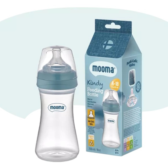 Biomak Biberon Anti Kolik Biberon 250 ml Kapaklı Biberon 6 - 18 Ay (Orta Akış)