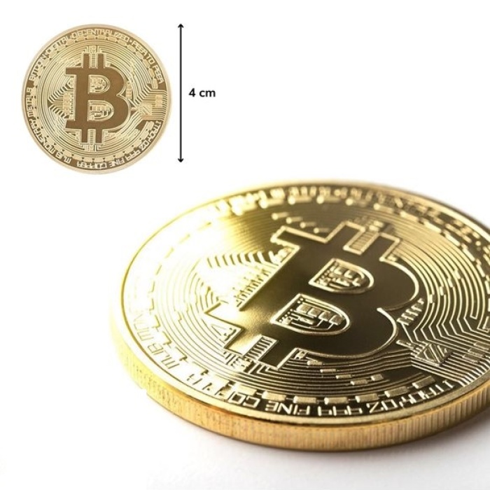 Biomak® Bitcoin Madeni Hatıra Parası Hediyelik Para