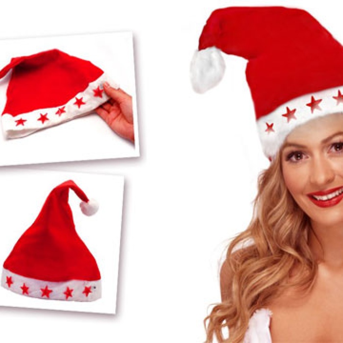 Biomak Yılbaşı Özel Işıklı Noel Baba Şapkası