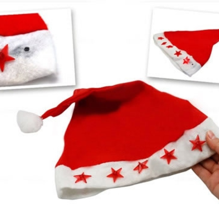 Biomak Yılbaşı Özel Işıklı Noel Baba Şapkası