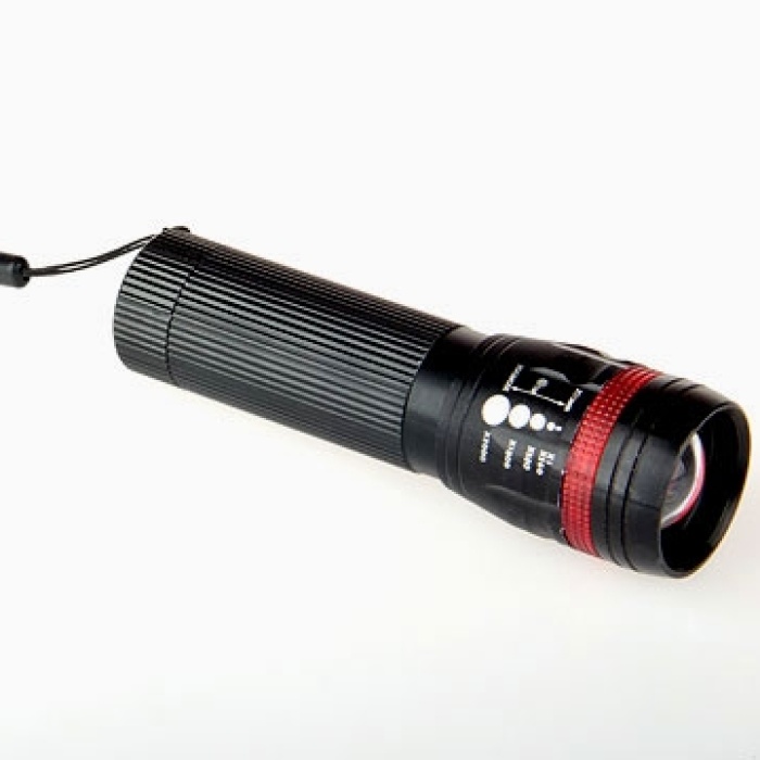 Biyomak® Zoomlu El Feneri Alüminyum Gövde Güçlü Aydınlatma Kompakt El Feneri Uzun Menzilli