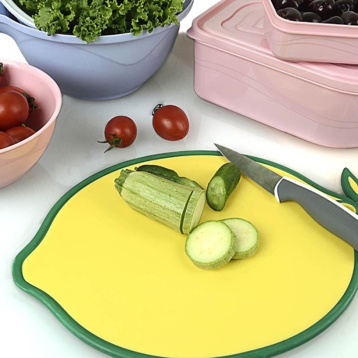 Biyomak® Limon Figürlü Kaydırmaz Kesme - Doğrama Panosu