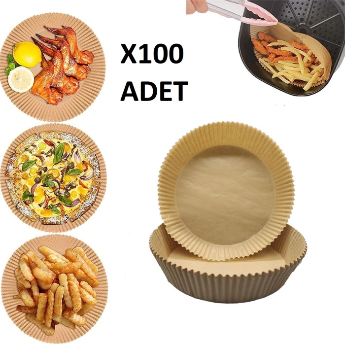 Biyomak® Airfreyer Fritöz Kağıdı Yuvarlak XL / XXL 100LÜ
