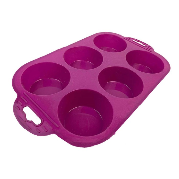Biomak 6 Bölmeli Silikon Muffin Kek Kalıbı