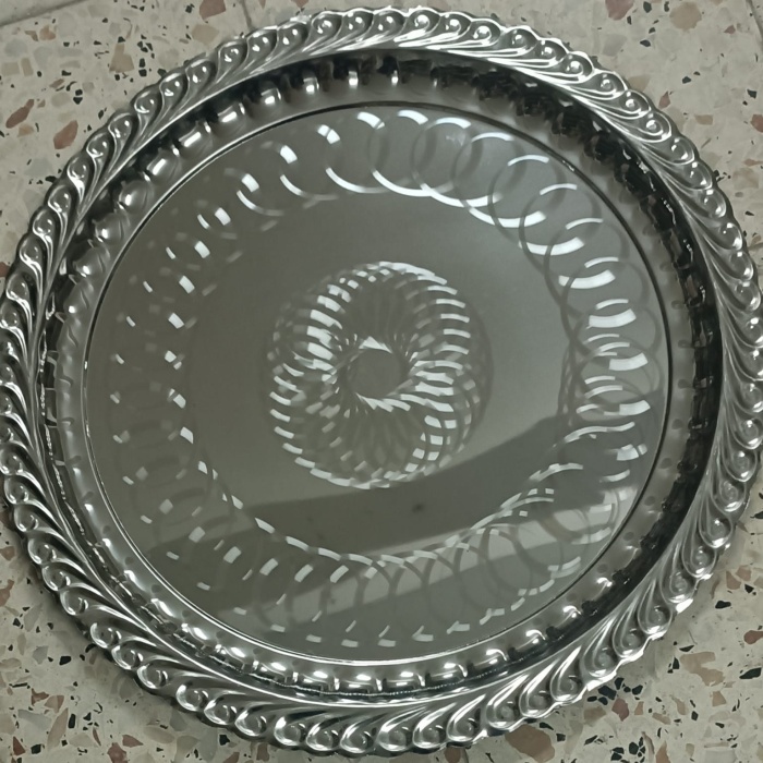 Biyomak® Çelik Sini Tepsi Yer Sofrası 47CM