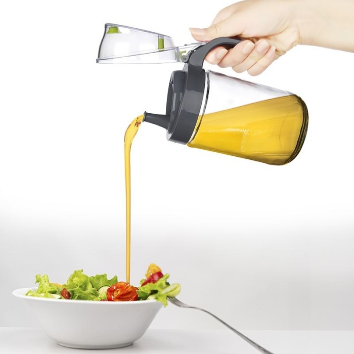 Biomak Cam Yağdanlık - Kulplu Sirkelik Sosluk 660ML
