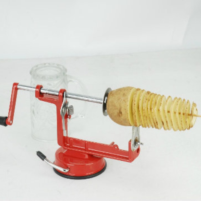 Spiral Patates Dilimleyici Vakumlu Taban Çocuklara Özel Eğlenceli Sunum Aracı